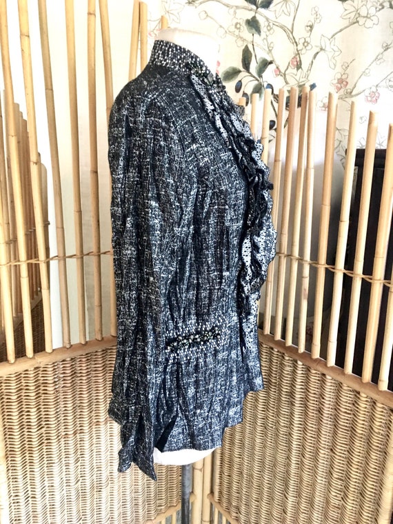 Alberto Makali Jacket Black and Gray Fitted Jacket Etsy