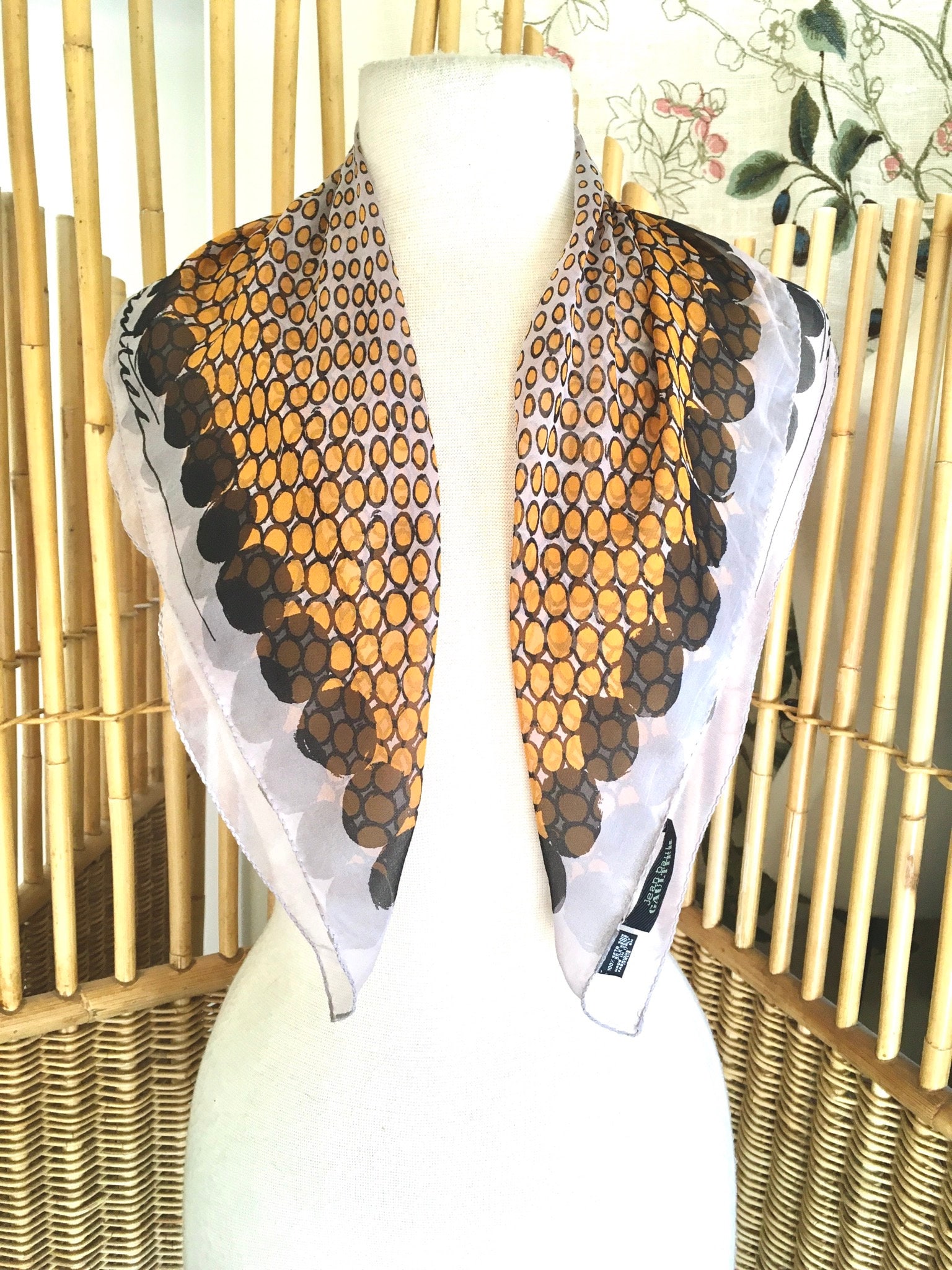 Vintage Jean Paul Gaultier Silk Scarf in Polka Dot Design - Etsy