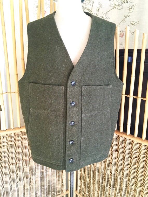 Vintage Men’s Army Green Filson Wool Vest