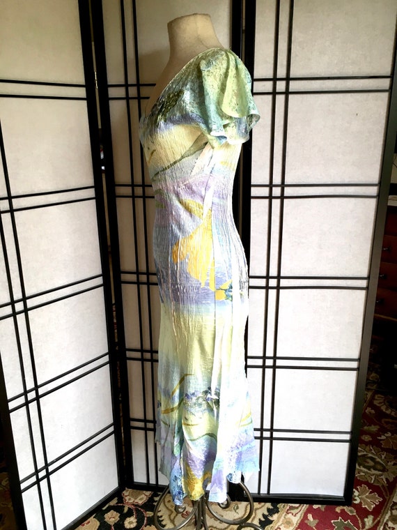 Komarov Dress Pastel Maxi Dress Plisse Pleated Dr… - image 5