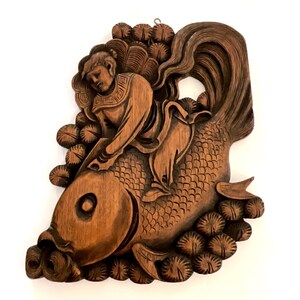 bulgarian wood carving box fish On Base This Hand Carved Rosewood Fish Sculpture Was Carved From A Single Piece Of Wood Boxwood Fish Carving - Etsy