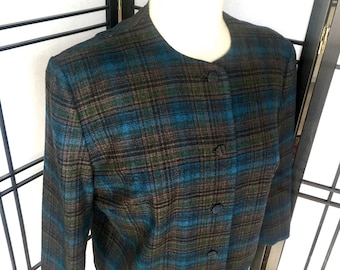 Vintage 60s Pendleton Wool Plaid Jacket Woman’s