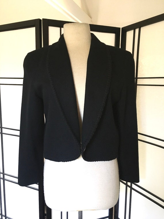 Vintage Liz Claiborne Jacket Liz Sport Black Wool 