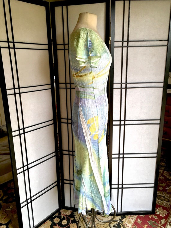 Komarov Dress Pastel Maxi Dress Plisse Pleated Dr… - image 3