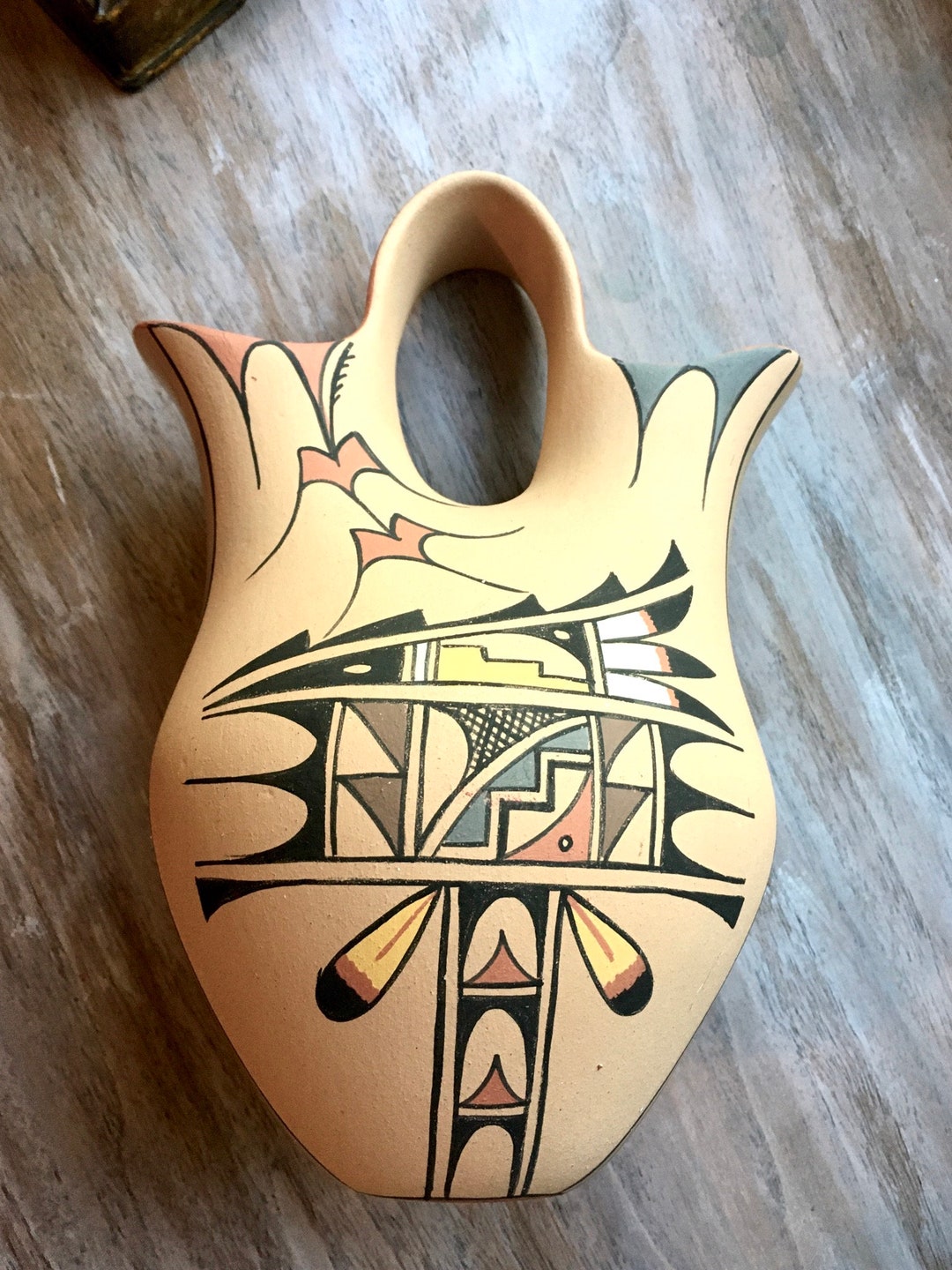 Vintage Native American Wedding Vase Helen Shendo Jemez Vase Etsy