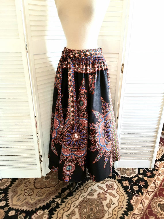 African Print Maxi Skirt Ethnic Print Skirt Full C