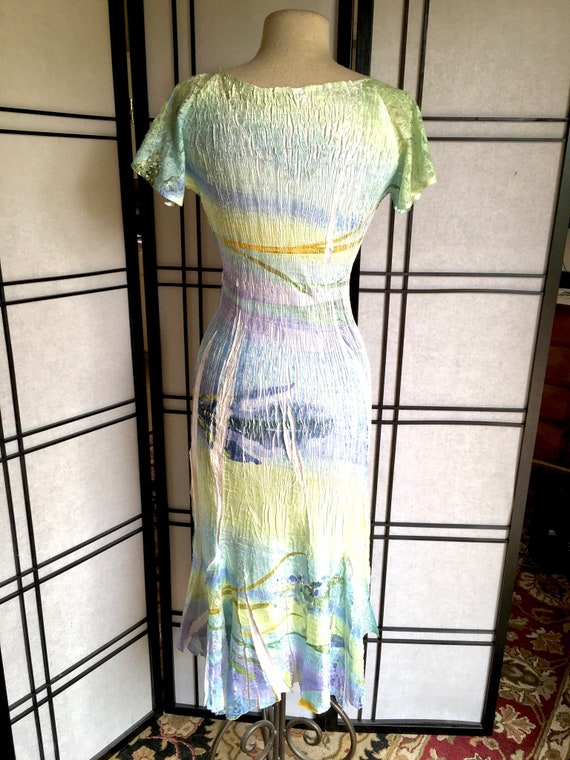 Komarov Dress Pastel Maxi Dress Plisse Pleated Dr… - image 4