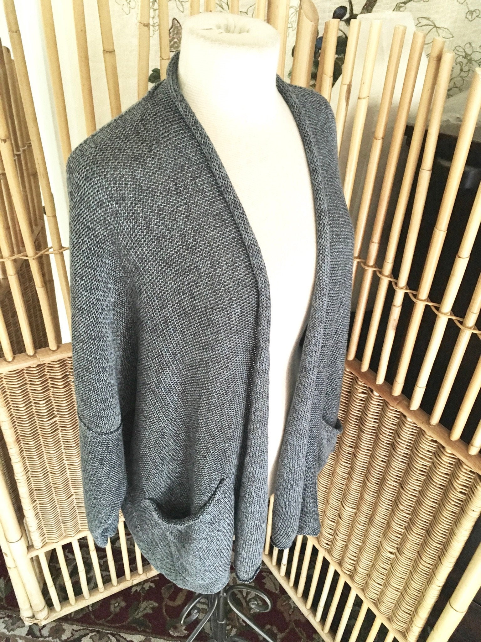 Buy Vintage Eskander Cardigan Sweater Linen Knit Cardigan Sweater 
