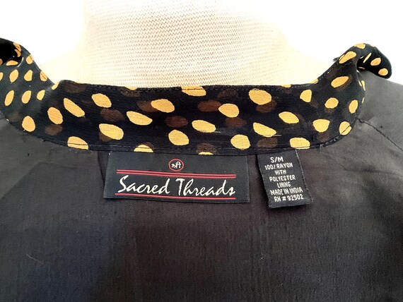 Vintage Patchwork Jacket Sacred Threads Sheer Ray… - image 8