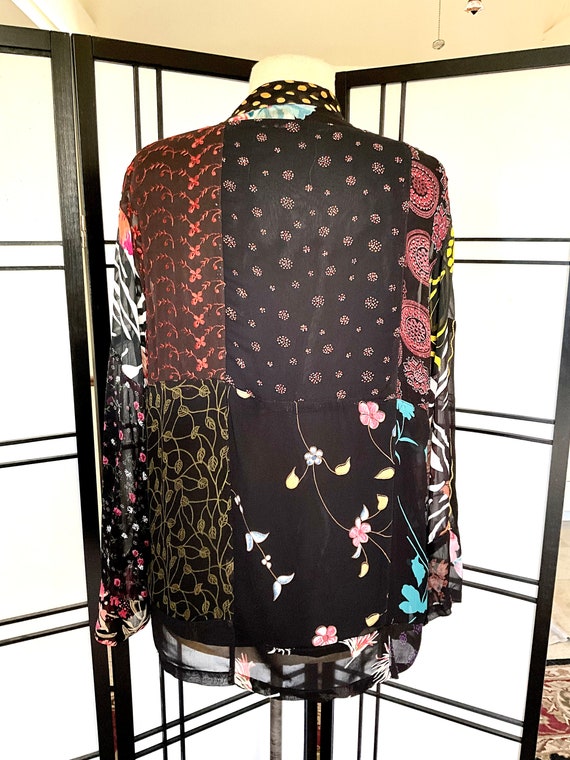 Vintage Patchwork Jacket Sacred Threads Sheer Ray… - image 6