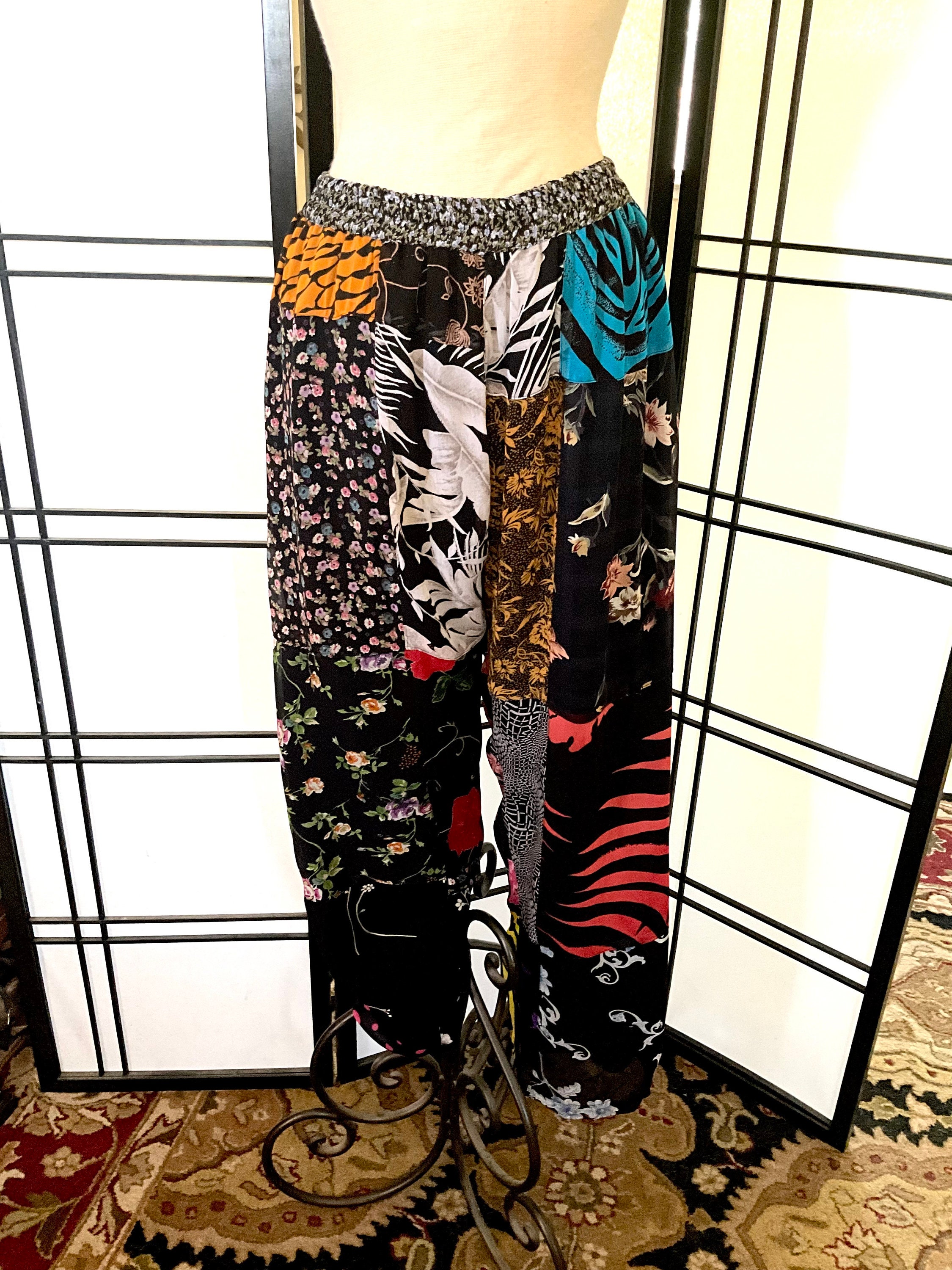 Vintage Sacred Threads Rayon Patchwork Pants - Etsy