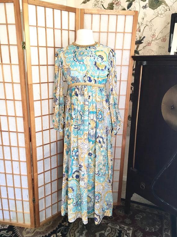 Vintage 70s Neiman Marcus Maxi Dress with Empire W