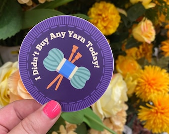 I didn’t buy any yarn today - waterproof vinyl merit badge sticker