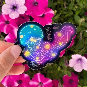 Holographic Jellyfish - Die cut sticker