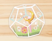 Sailor Moon Terrarium - Clear Die Cut Vinyl Sticker