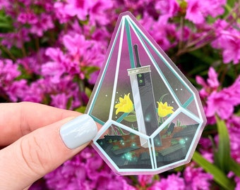 FF7 Terrarium - Clear vinyl sticker