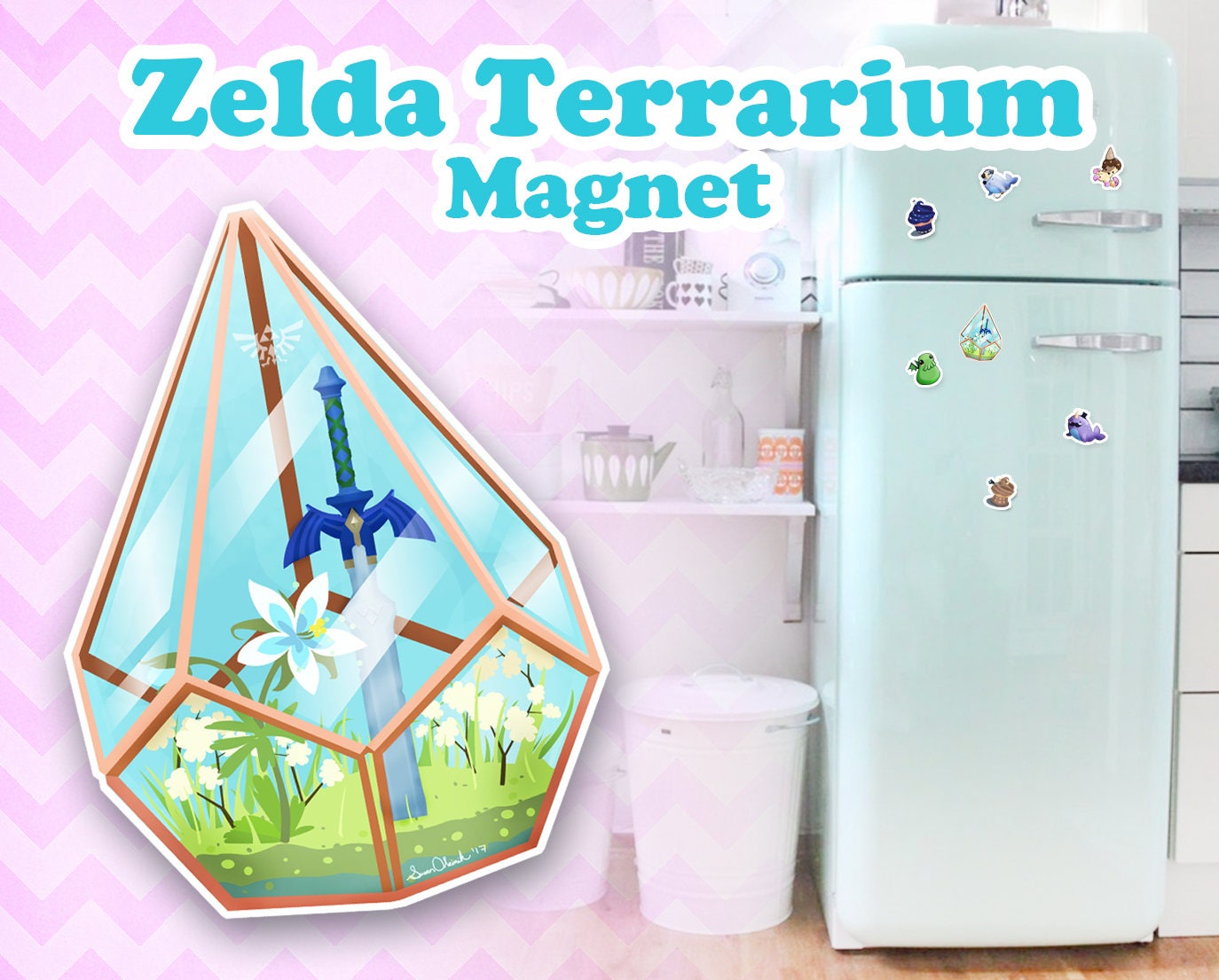 Zelda Terrarium Magnet