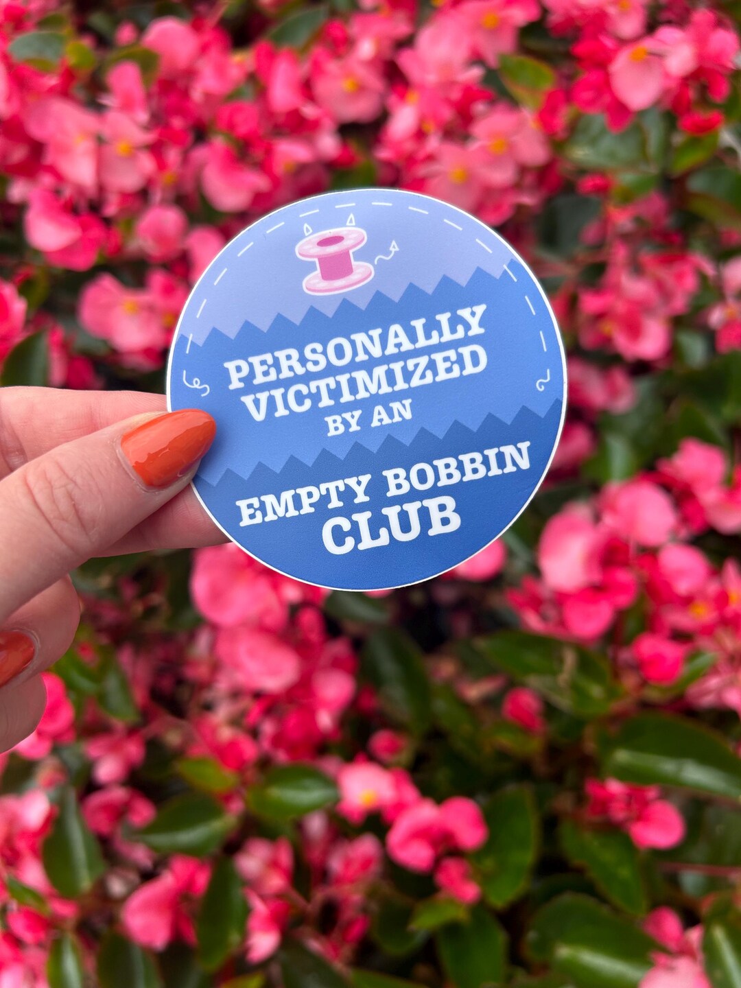 Personally Victimized by an Empty Bobbin - Waterproof Vinyl Sticker - Etsy