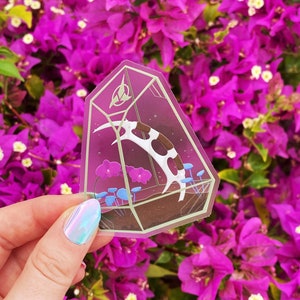 Honorable Klingon Bat’leth Terrarium - Clear waterproof vinyl sticker