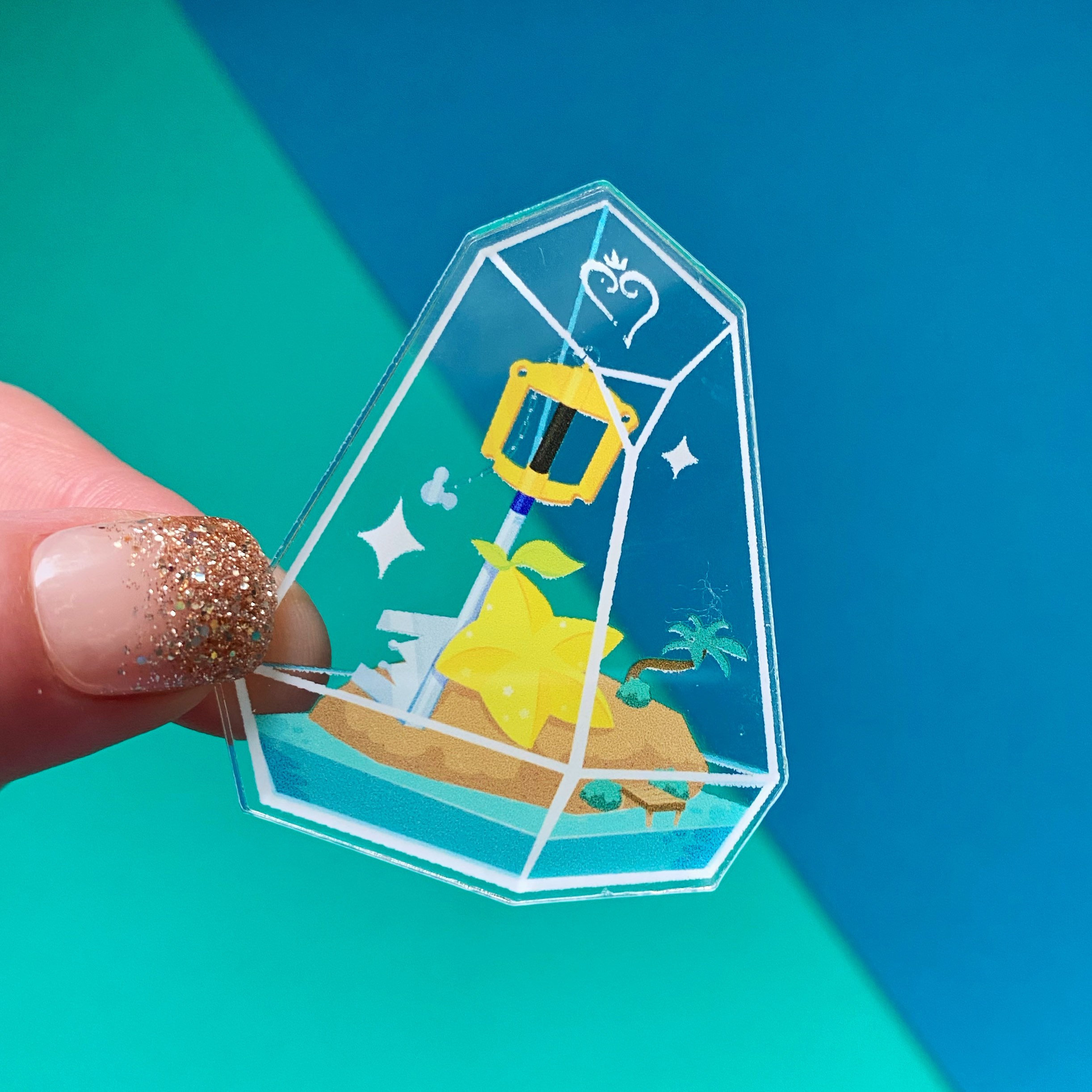 Kingdom Hearts - Clear Acrylic Pin