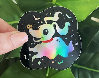 Nightmare Ghost Doggie - Holographic Waterproof Vinyl Sticker