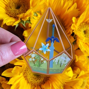 Zelda Breath of the Wild Terrarium Clear Die Cut Sticker