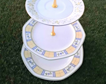 Yellow and Blue Serving Tray