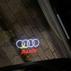 Audi LED Door Projector Logo Lights, Plug & Play Courtesy Puddle Light (2Pcs)