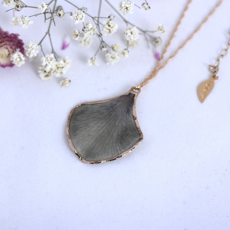Orchid Necklace Real Pendant Petal Birthday Gifts For Her Necklaces Women Flower Gift