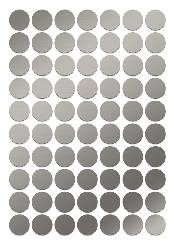 silver circle stickers