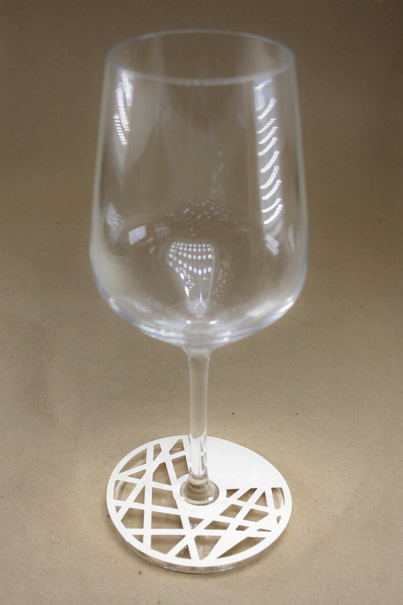 Paper wine glass charm seating arrangement mesh dinner party Etsy