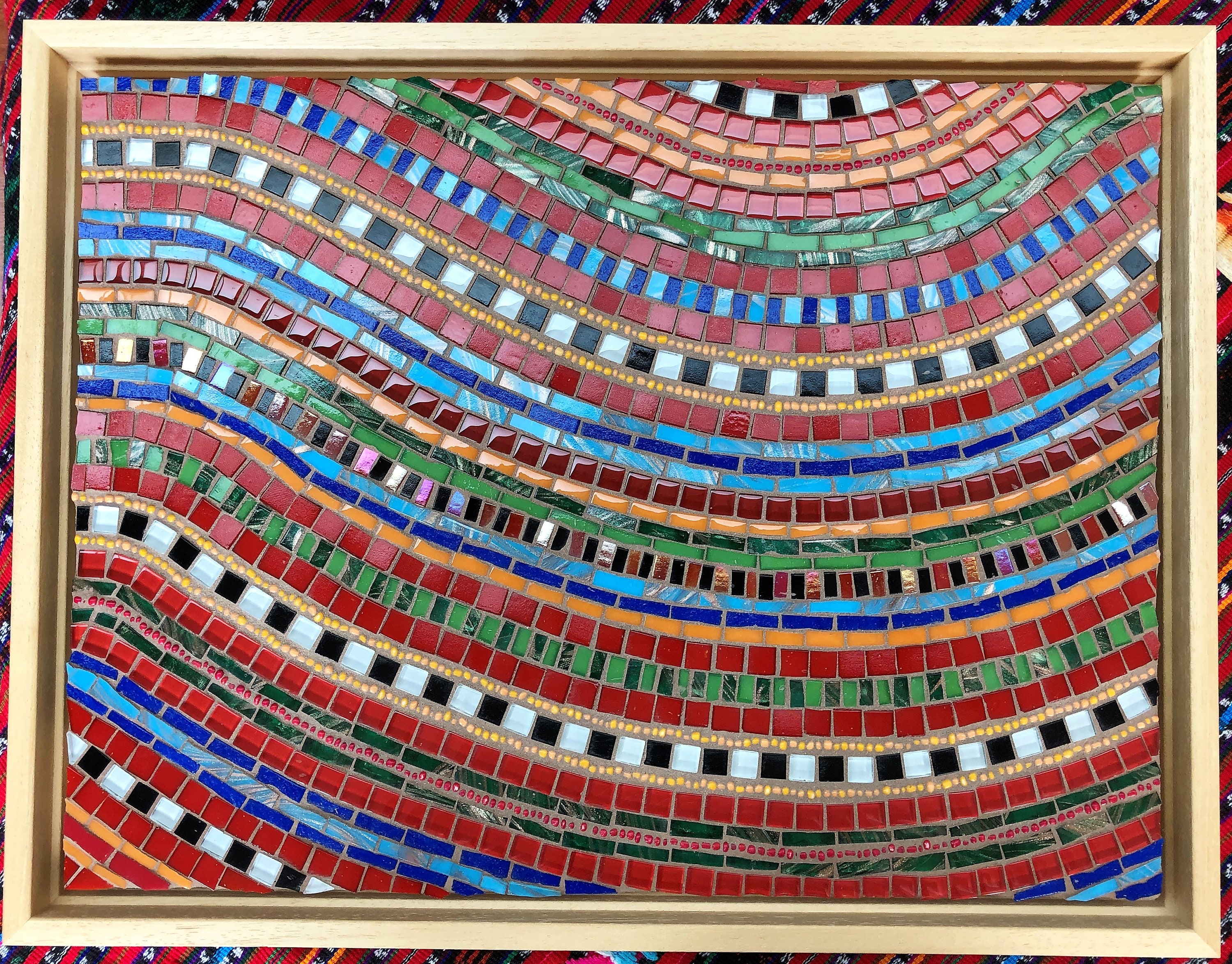 Maya Textile Inspired Glass Mosaic Wall Hanging - Etsy