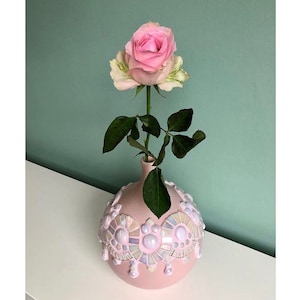 Sweet pink mosaic vase