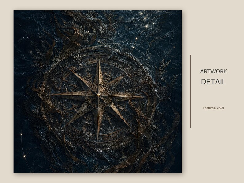 The Drowned Compass Dark Nautical Folklore Printable Wall Art Digital Download listing image 7 of 7