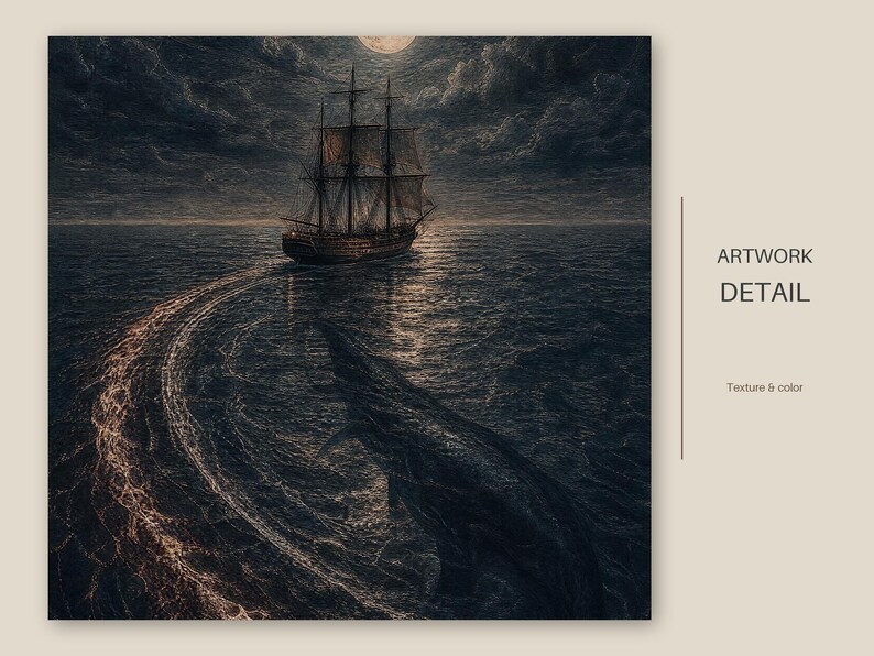 Leviathan's Wake Dark Nautical Folklore Printable Wall Art Digital Download listing image 7 of 7