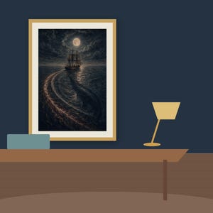 Leviathan's Wake Dark Nautical Folklore Printable Wall Art Digital Download listing image 3 of 7