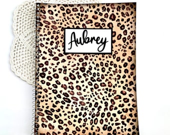 assignment notebook drawing Personalized cheetah print notebook