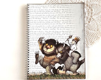 Personalized Notebook with Where the Wild Things Are, custom notebook, journal, spiral notebook, personalized gift