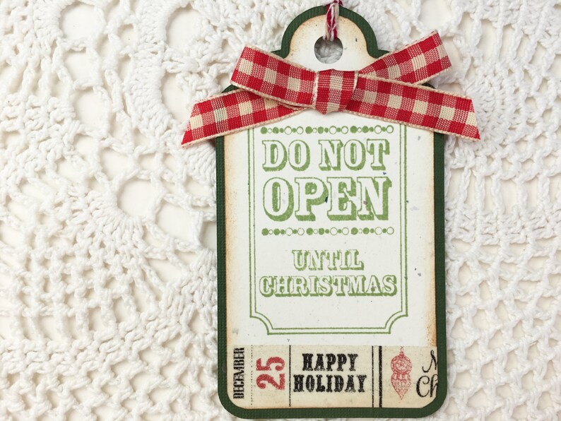Christmas Tags Set of 10 do Not Open Til Christmas - Etsy