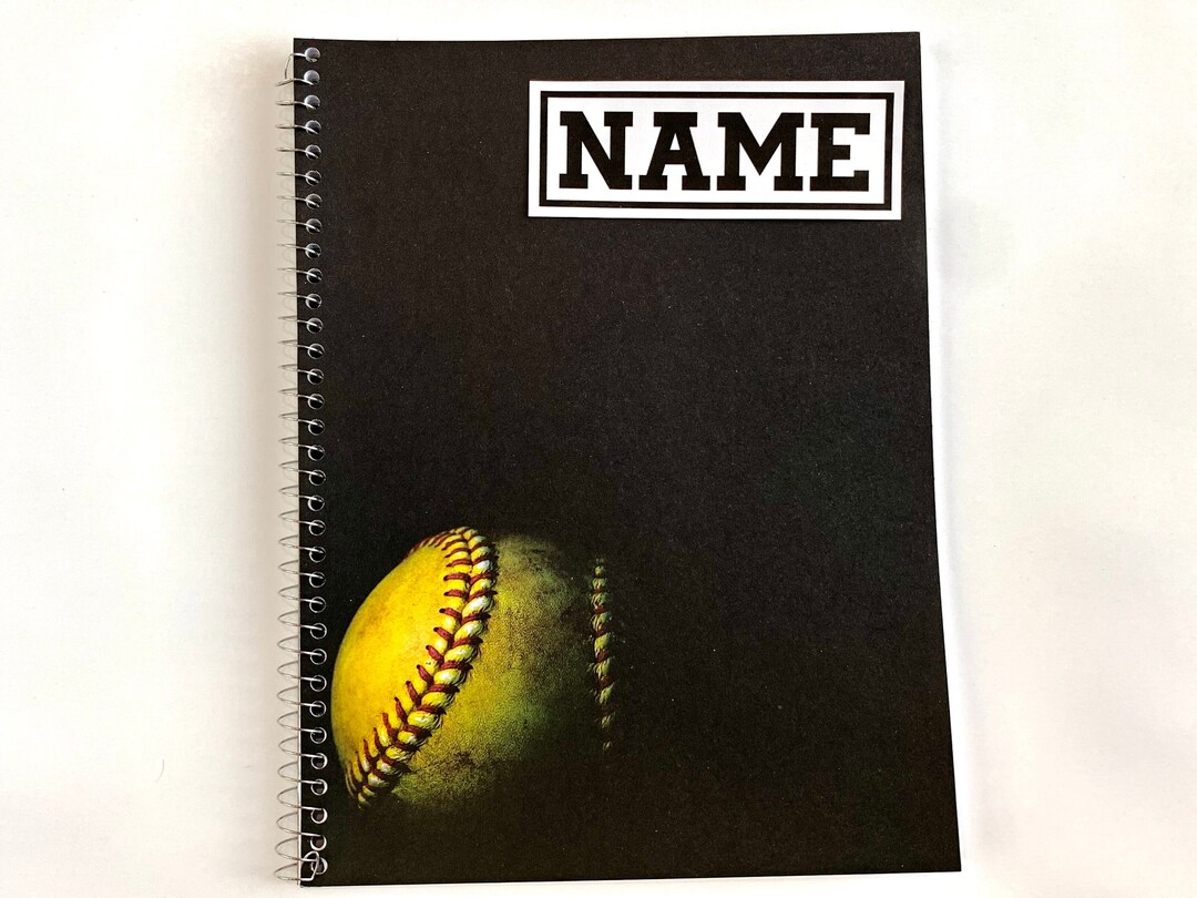 Personalized Softball Spiral Notebook - Etsy