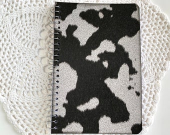 Cow hide print mini notebook