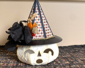 Halloween Jack-o-lantern, decoración de Halloween, luminaria de calabaza