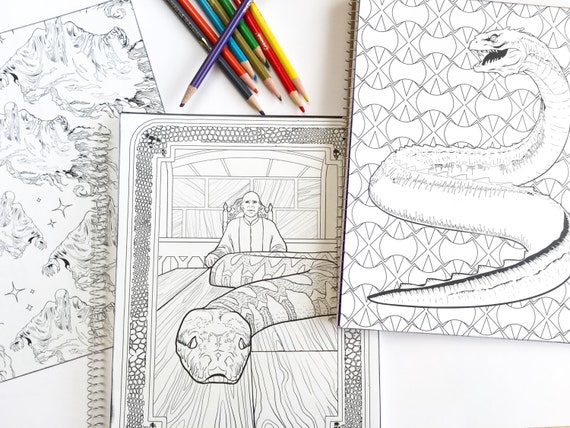 Harry Potter Basilisk Coloring Pages  Free Printable Harry Potter