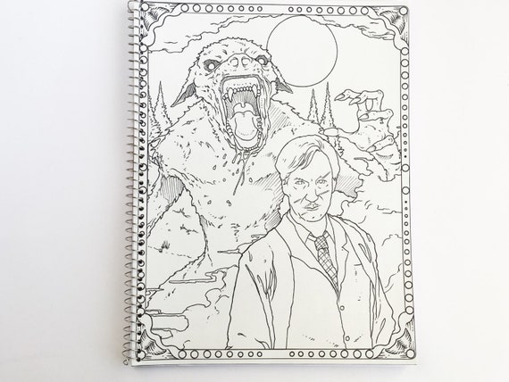 Harry Potter Adult Coloring Book Notebook With Lupin And Werewolf