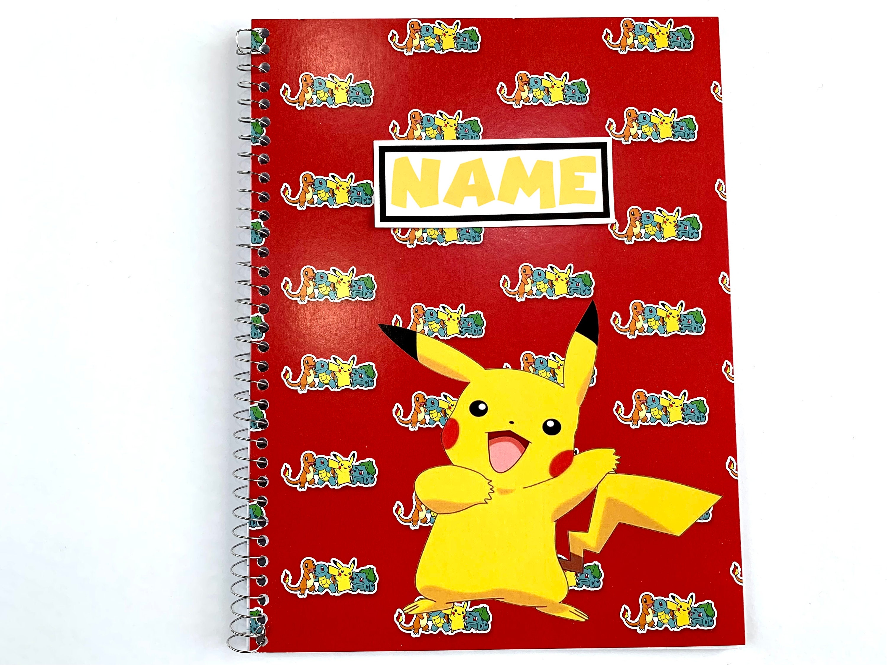 Personalized Pokemon Pikachu Notebook, Custom Notebook