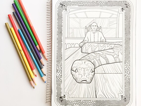 Harry Potter Ordinateur Portable Livre De Coloriage Adulte Etsy