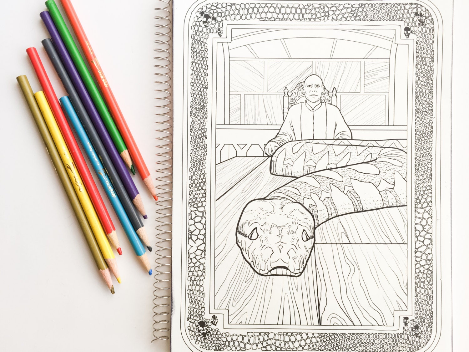 Download Harry Potter Adult Coloring Book Notebook With Voldemort On Etsy
