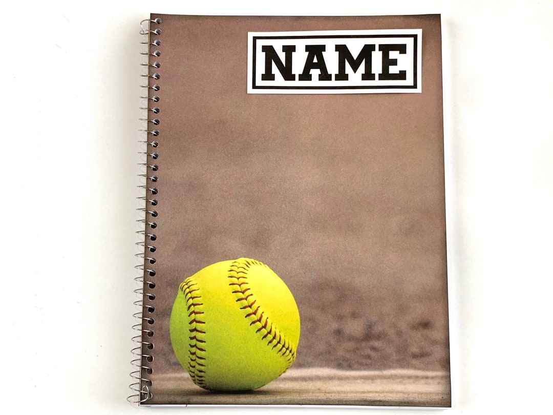 Personalized Softball Spiral Notebook - Etsy