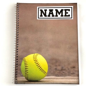 Personalized Softball notebook