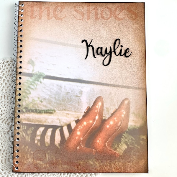 Personalized Wizard of Oz Spiral Notebook: Ruby Red Slippers